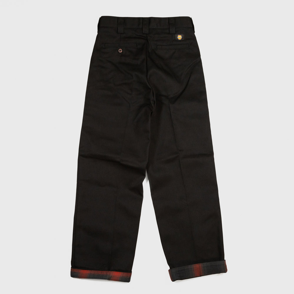 Dickies - Youth Spitfire Flannel Cuff Work Pant - Black