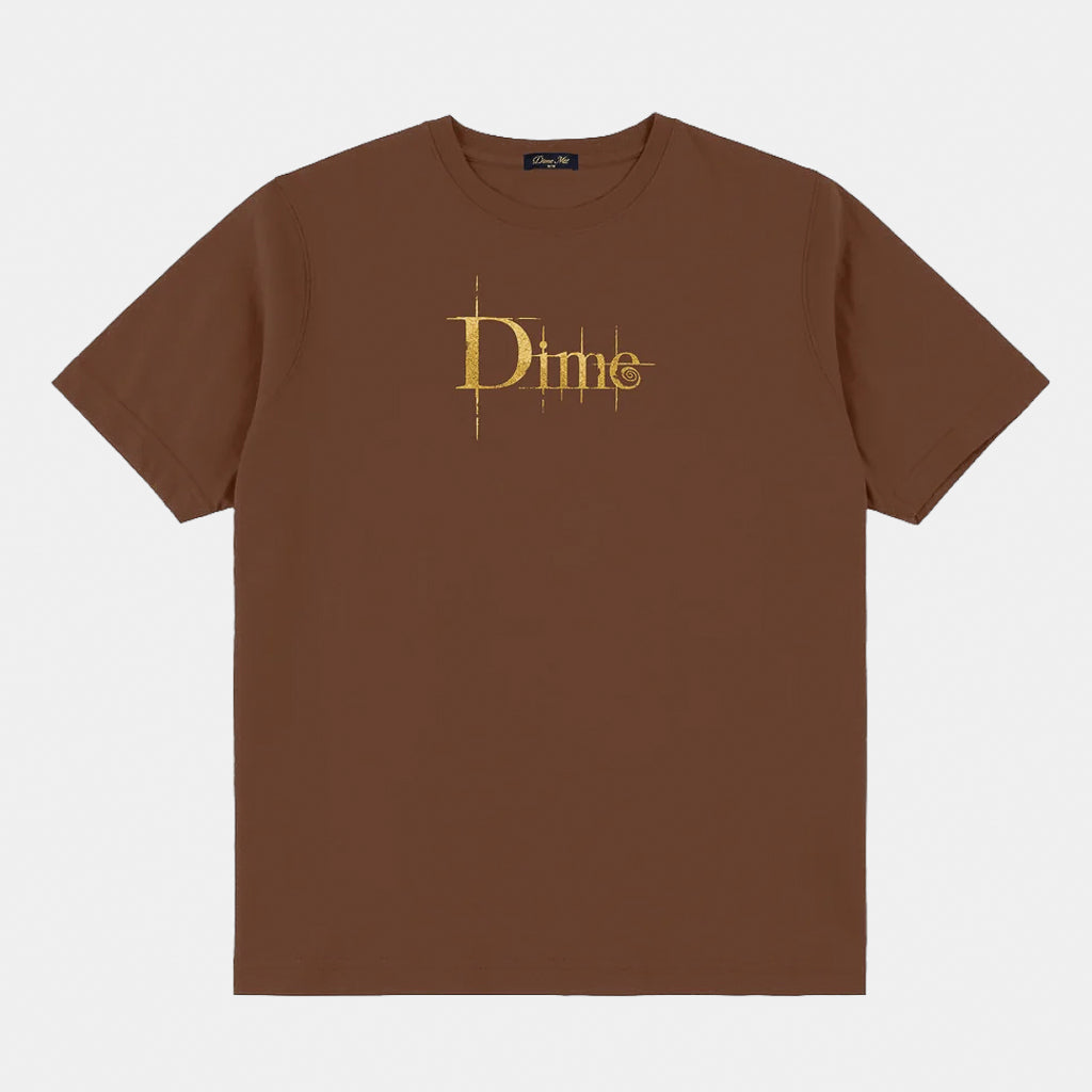 Dime MTL Classic Edward Americano Brown Short Sleeve T-Shirt