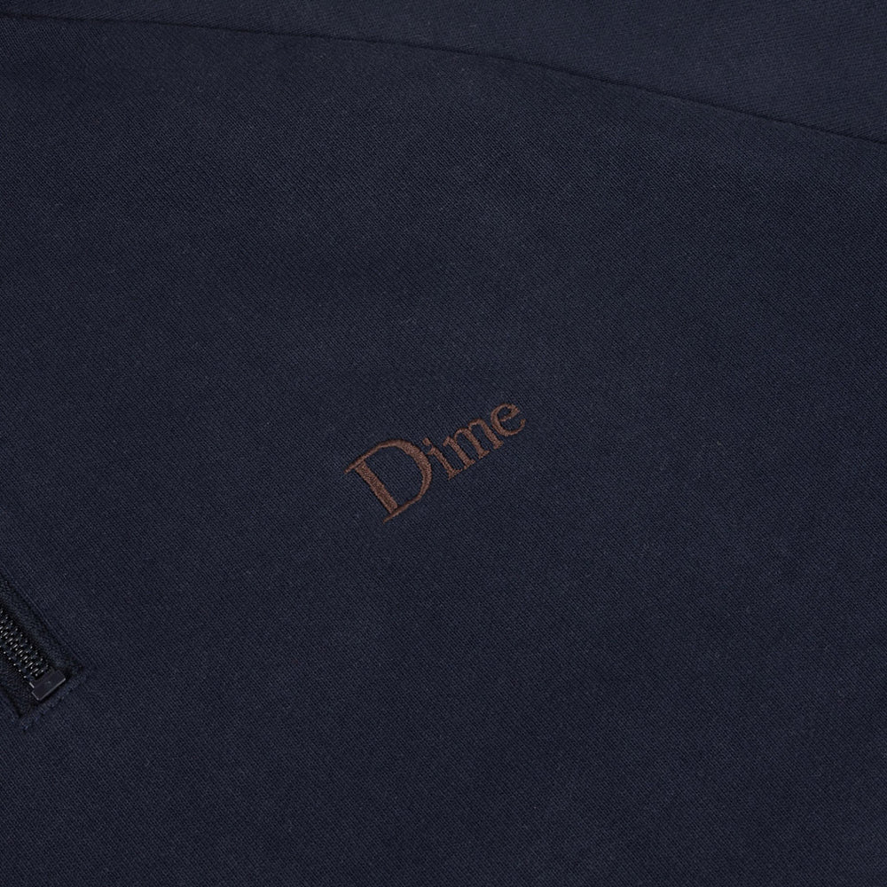 Dime MTL Navy Classic Terry Quarter Zip Sweatshirt