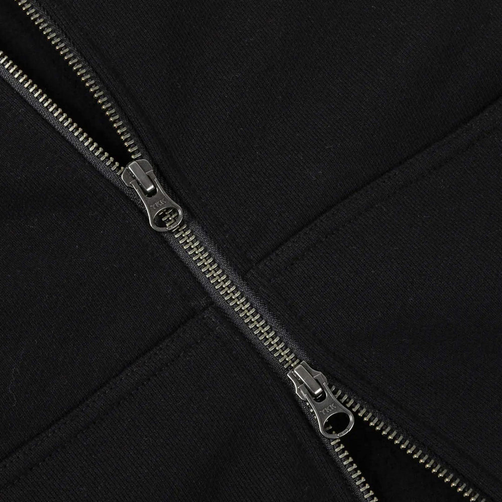 Dime MTL Classic Veins Black Zip Hooded Sweatshirt