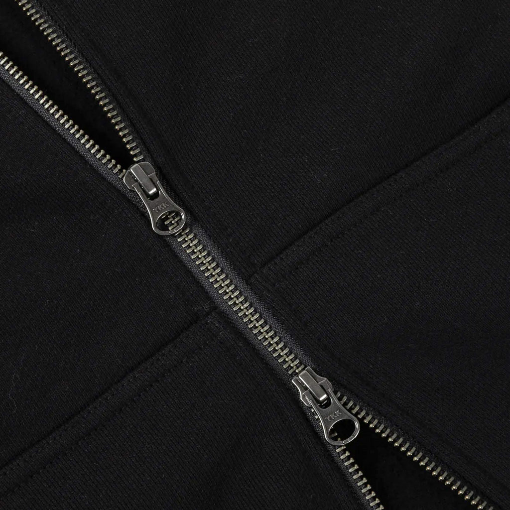 Dime MTL Classic Veins Black Zip Hooded Sweatshirt