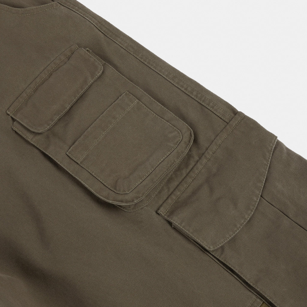 Dime MTL Green Fishing Cargo Pants Pockets