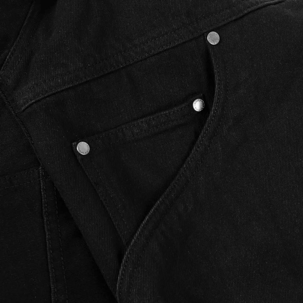 Dime MTL Black Hooded Denim Jacket