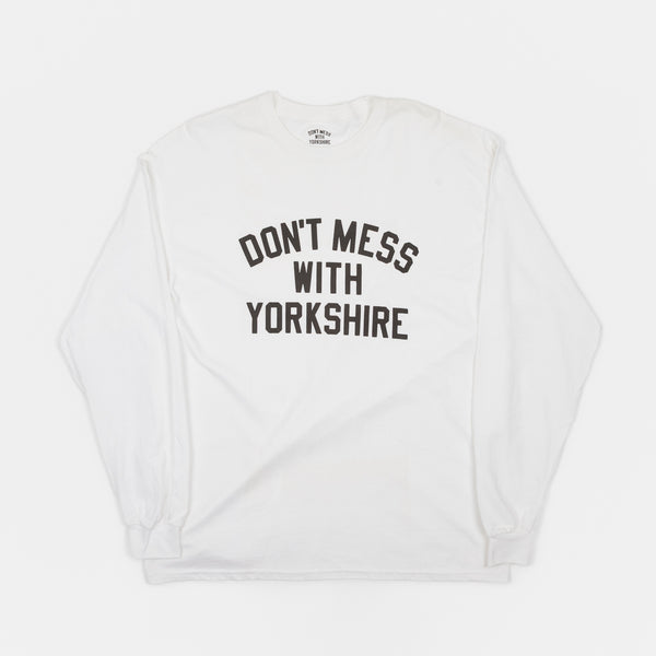Don't Mess With Yorkshire - Classic Longsleeve T-Shirt - White / Black