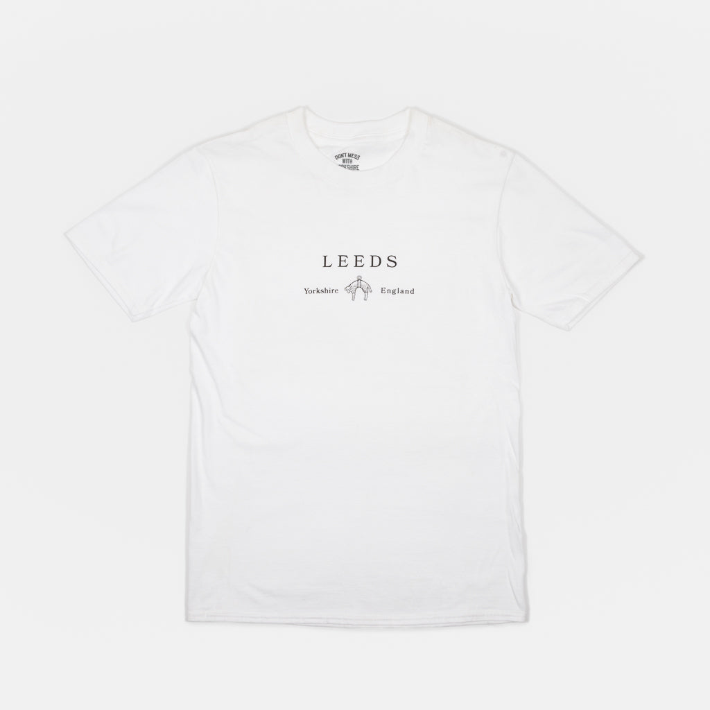Don't Mess With Yorkshire - Leeds Fleece T-Shirt - White