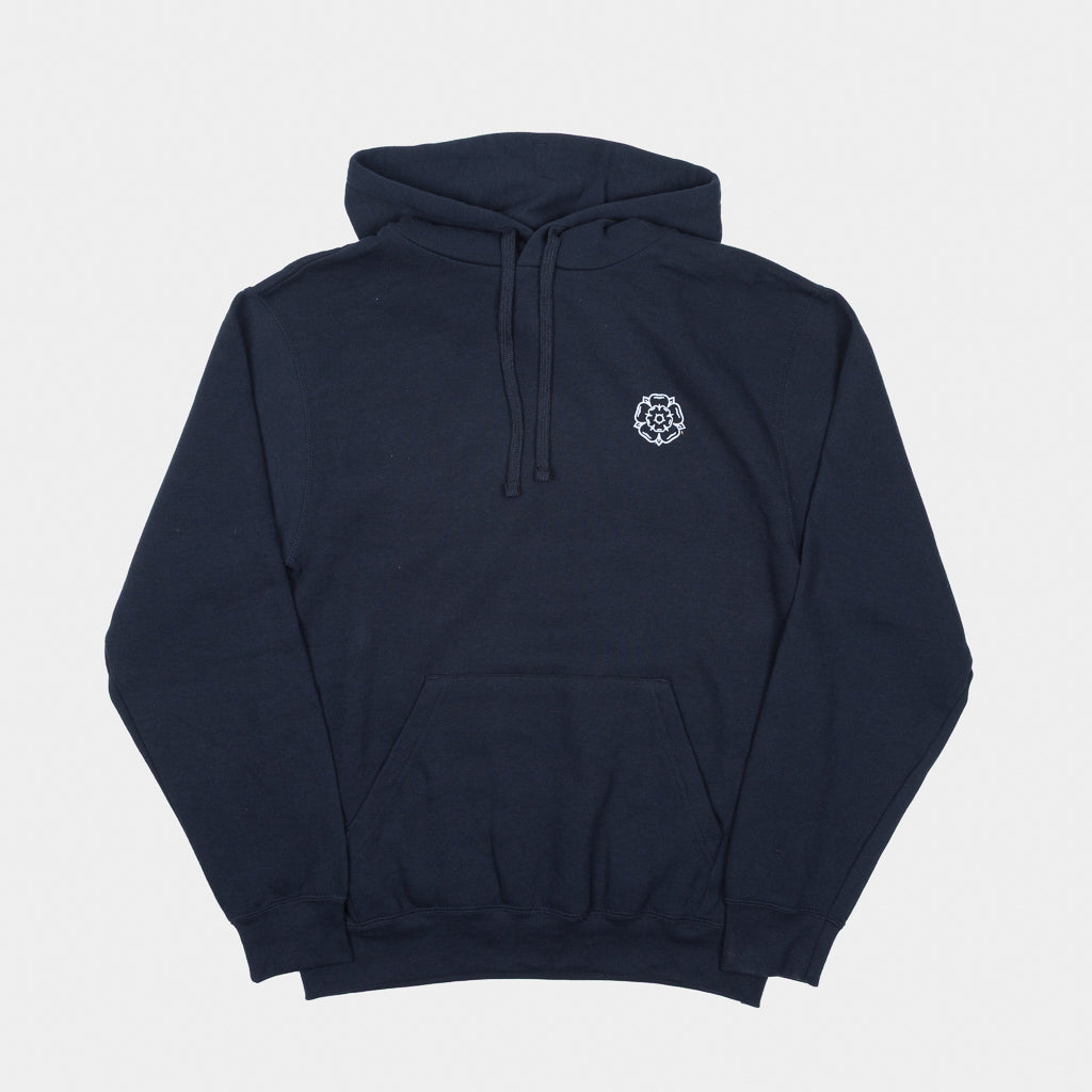 Don't Mess With Yorkshire - Leeds Rose Hooded Sweatshirt - Navy