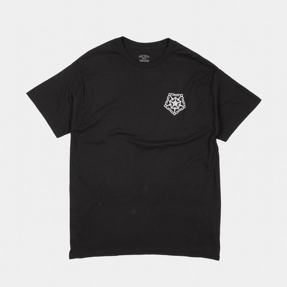 Front Of The Black Don't Mess With Yorkshire Ornate T-Shirt