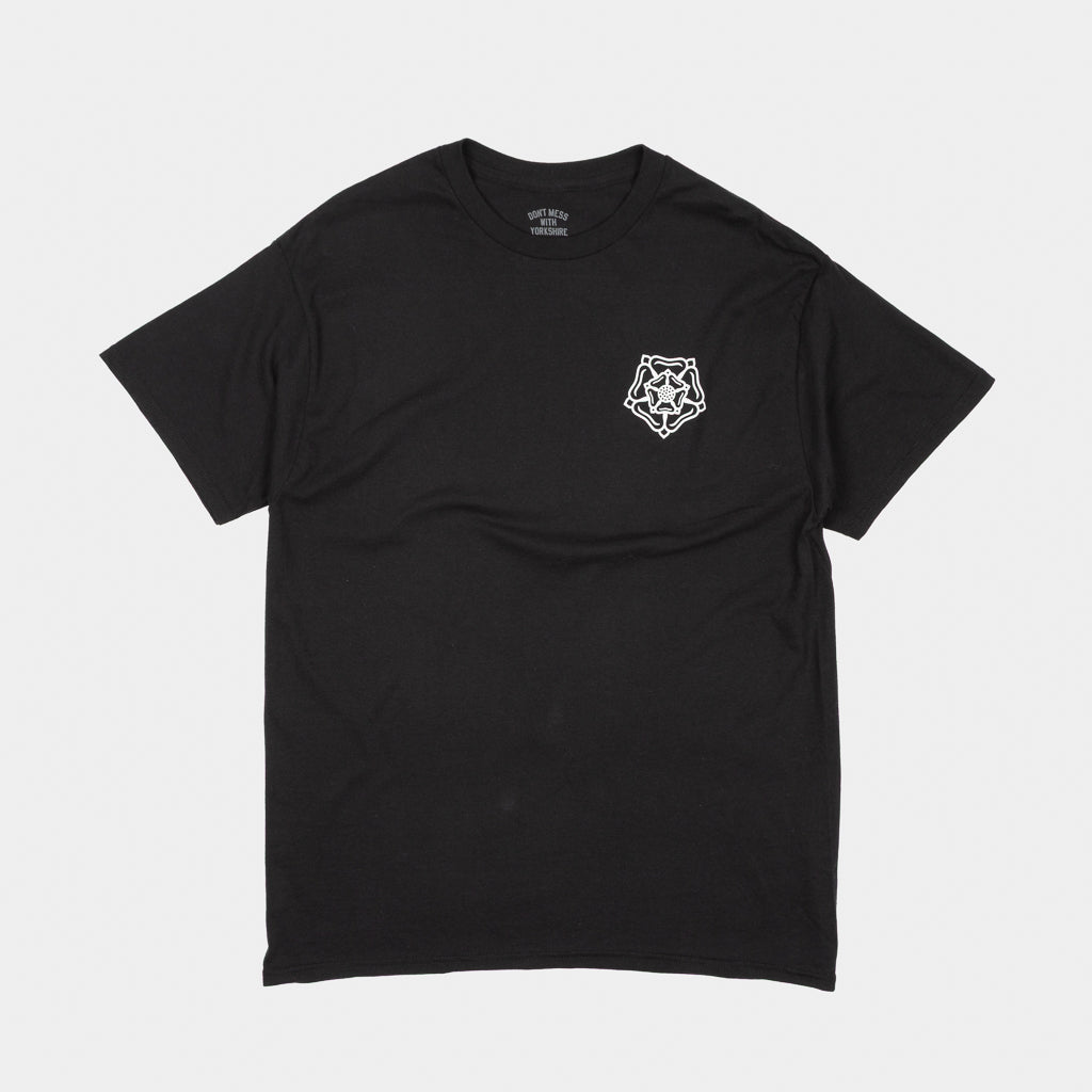 Front Of The Black Don't Mess With Yorkshire Ornate T-Shirt