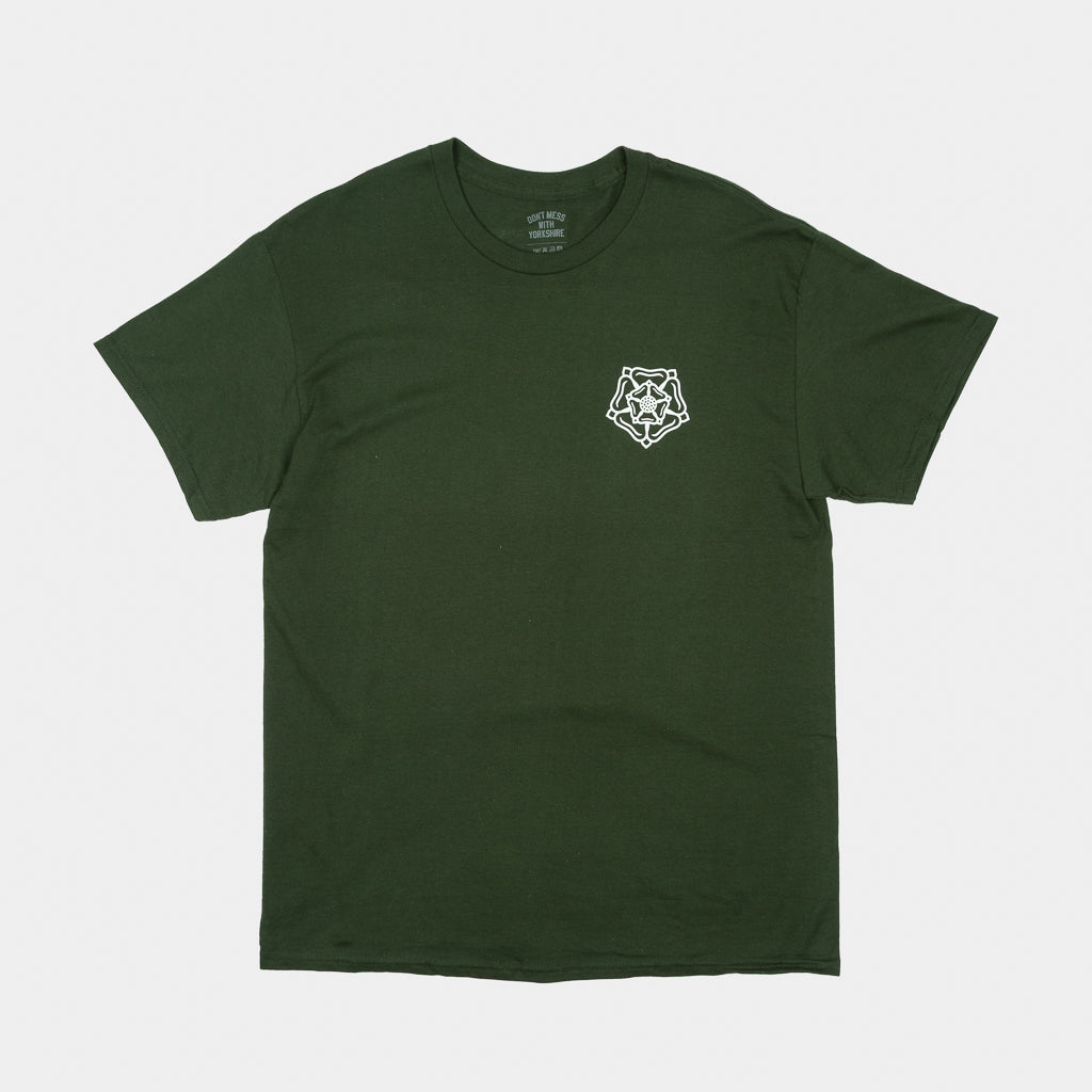 Front Of The Forest Green Don't Mess With Yorkshire Ornate T-Shirt