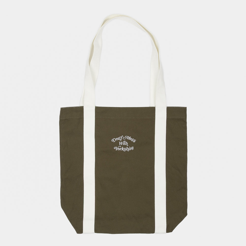 Don't Mess With Yorkshire - Ornate Tote Bag - Army / Off White