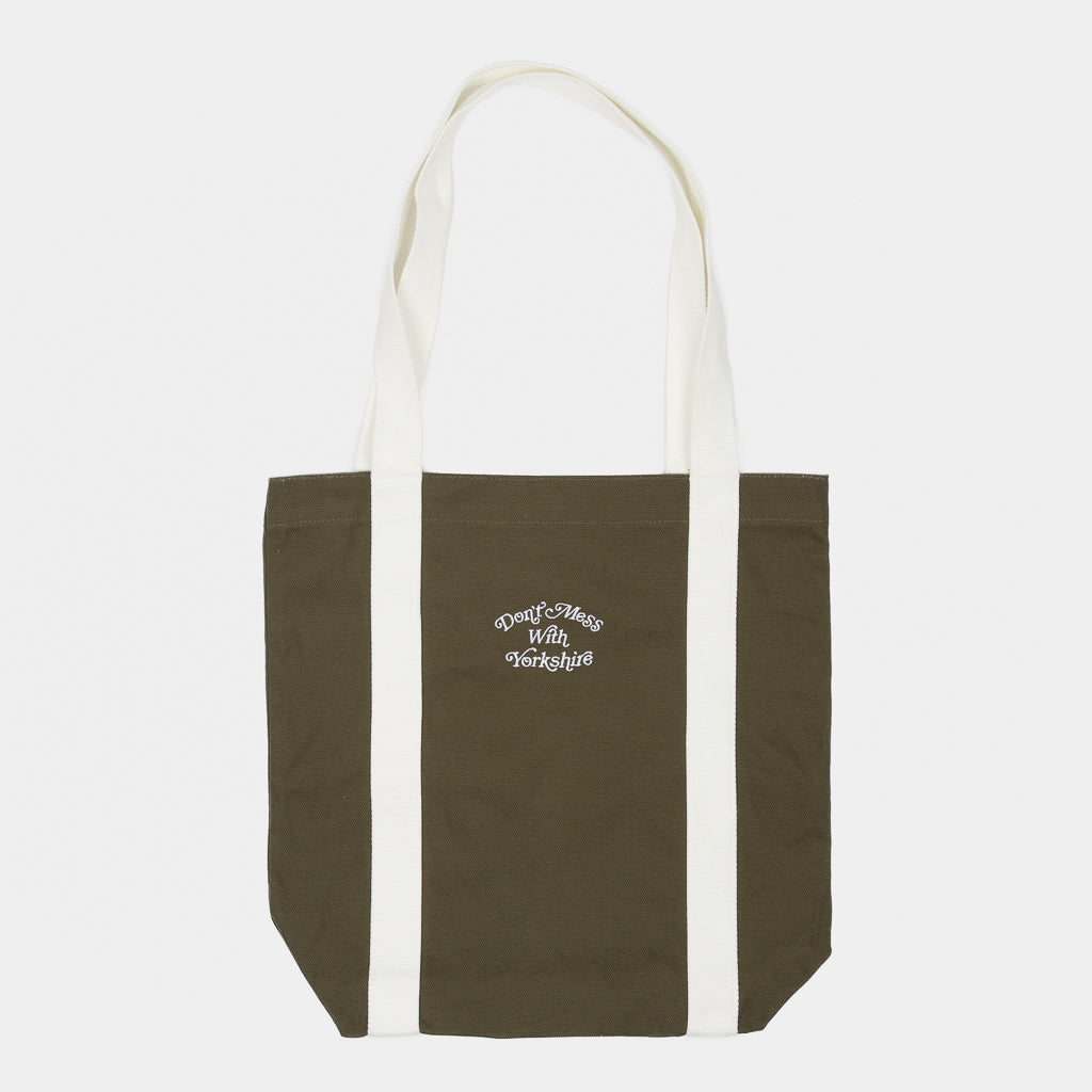 Don't Mess With Yorkshire - Ornate Tote Bag - Army / Off White