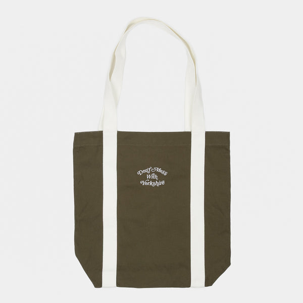 Don't Mess With Yorkshire - Ornate Tote Bag - Army / Off White