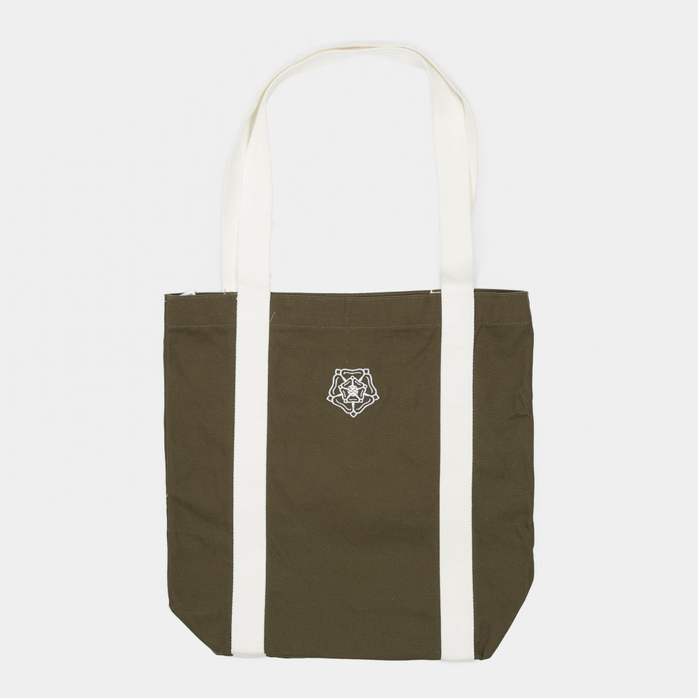 Don't Mess With Yorkshire - Ornate Tote Bag - Army / Off White