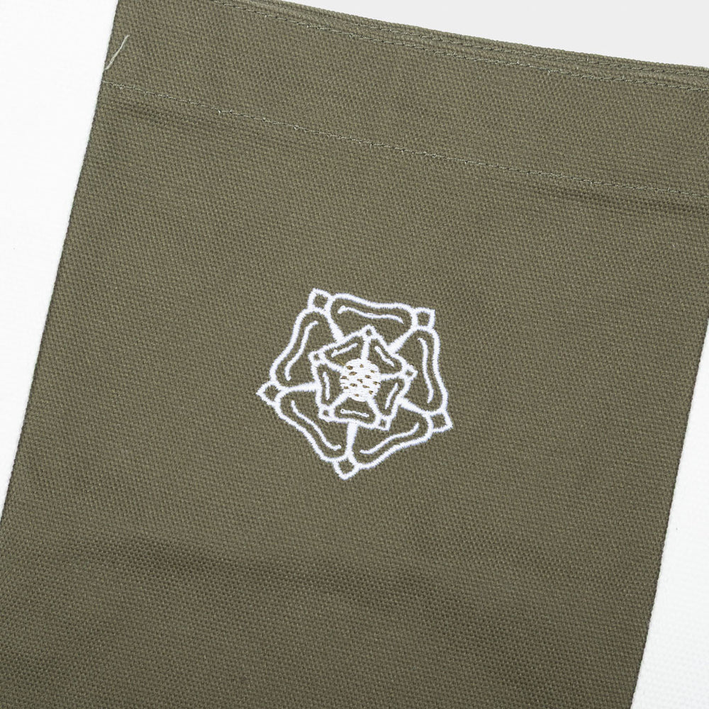 Yorkshire Rose Embroidery on Don't Mess With Yorkshire Ornate Tote Bag