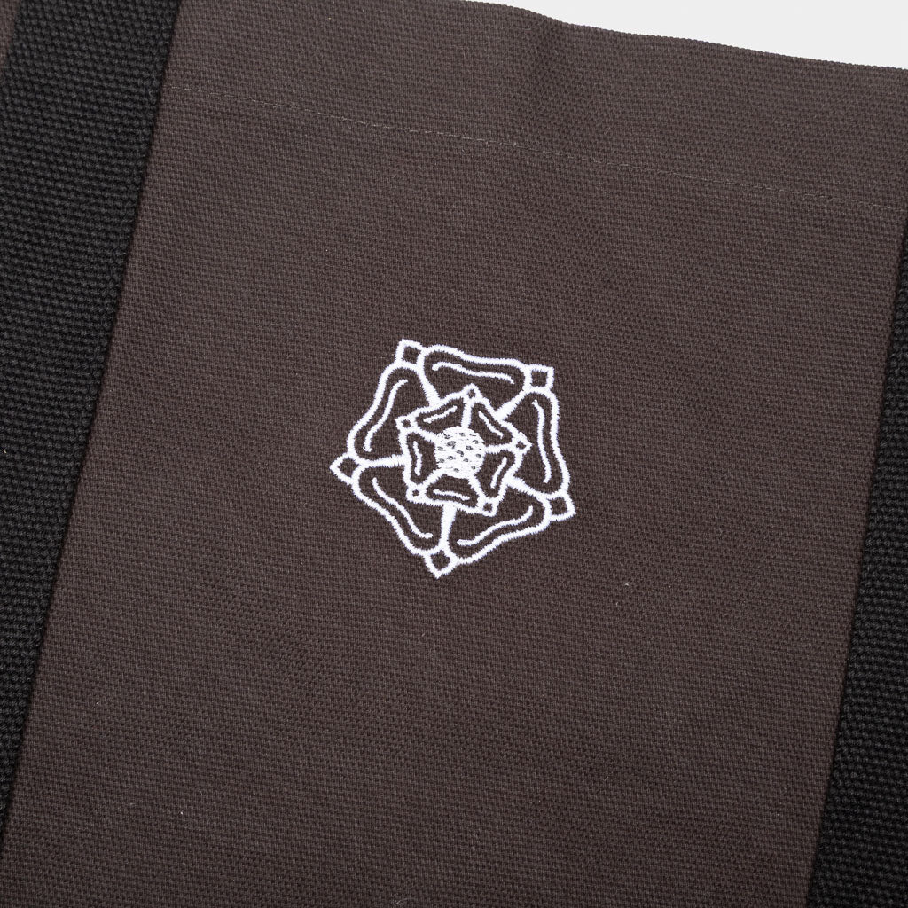 Yorkshire Rose Embroidery on Don't Mess With Yorkshire Ornate Tote Bag