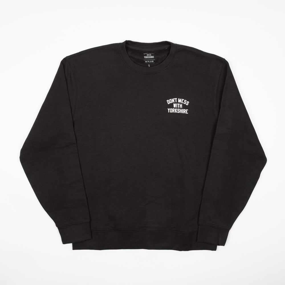 Don't Mess With Yorkshire - Rose Crewneck Sweatshirt - Black