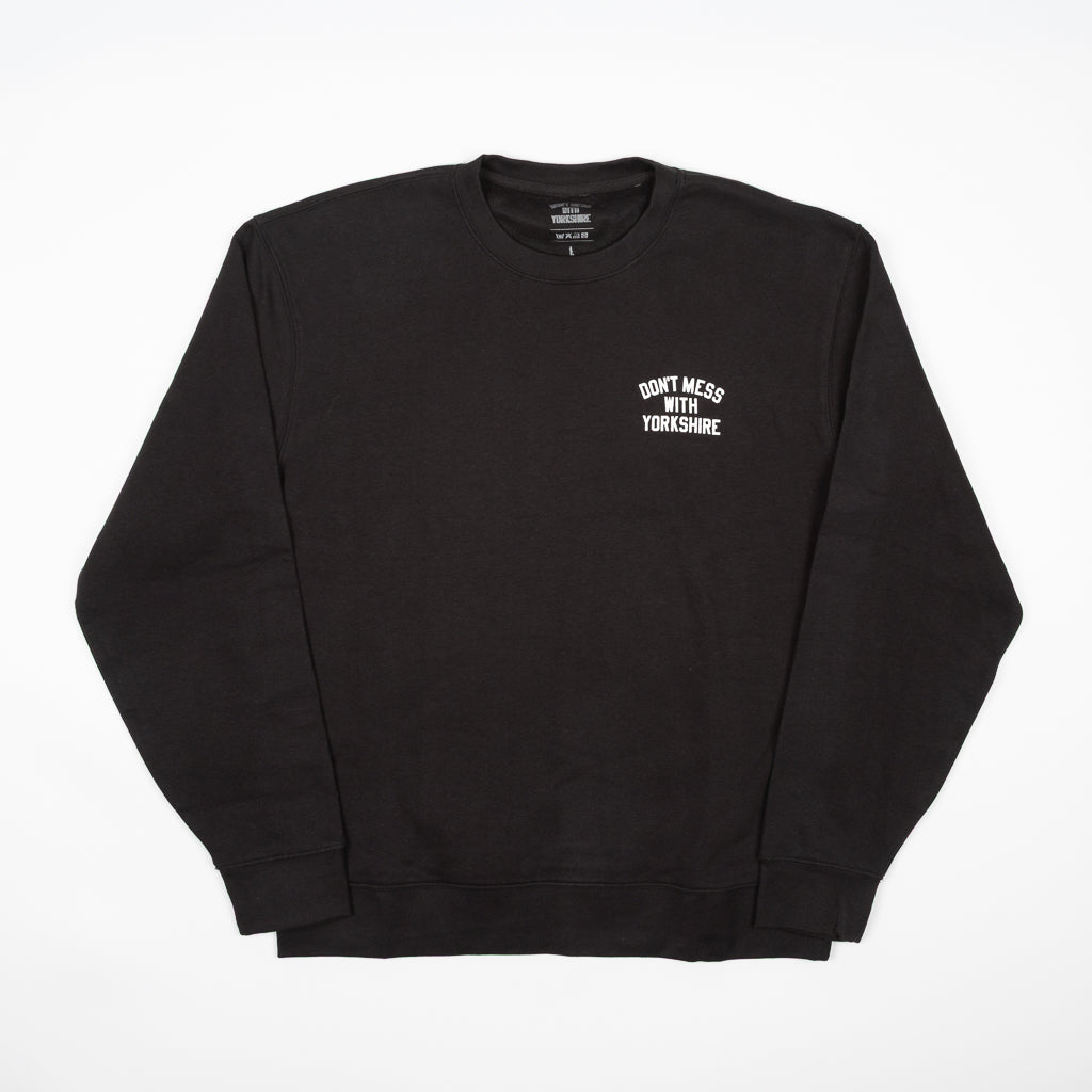 Don't Mess With Yorkshire - Rose Crewneck Sweatshirt - Black