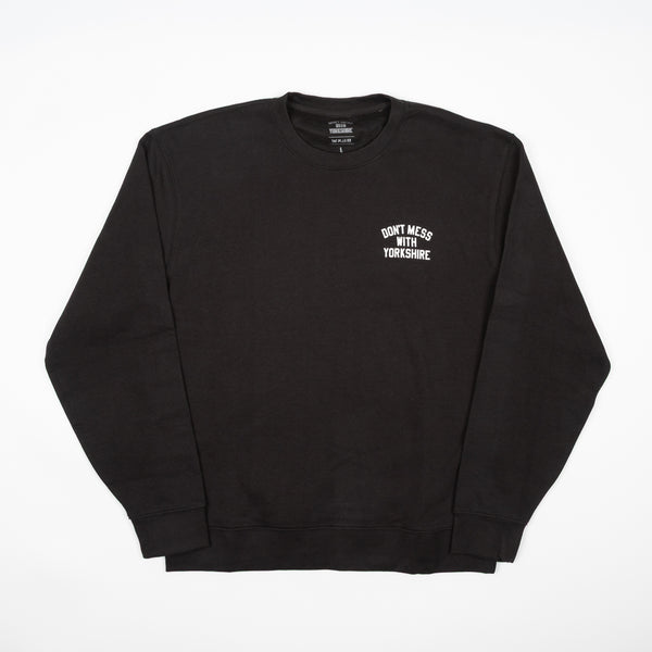 Don't Mess With Yorkshire - Rose Crewneck Sweatshirt - Black