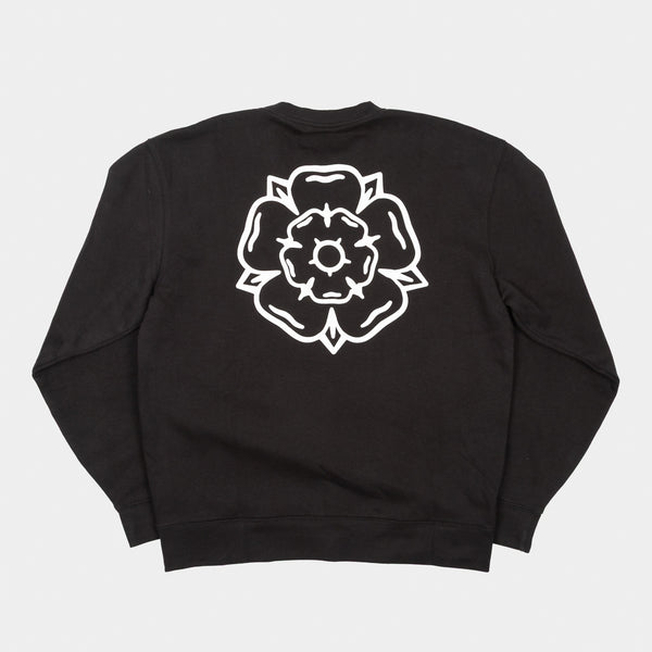 Don't Mess With Yorkshire - Rose Crewneck Sweatshirt - Black