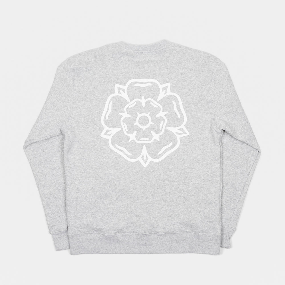 Don't Mess With Yorkshire - Rose Crewneck Sweatshirt - Grey Heather