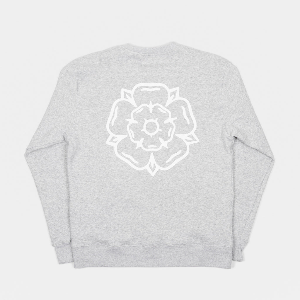Don't Mess With Yorkshire - Rose Crewneck Sweatshirt - Grey Heather
