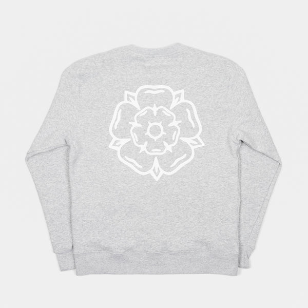 Don't Mess With Yorkshire - Rose Crewneck Sweatshirt - Grey Heather