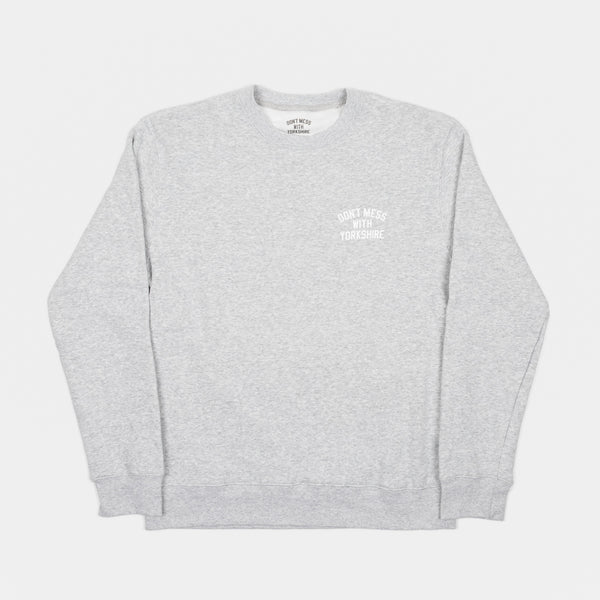 Don't Mess With Yorkshire - Rose Crewneck Sweatshirt - Grey Heather