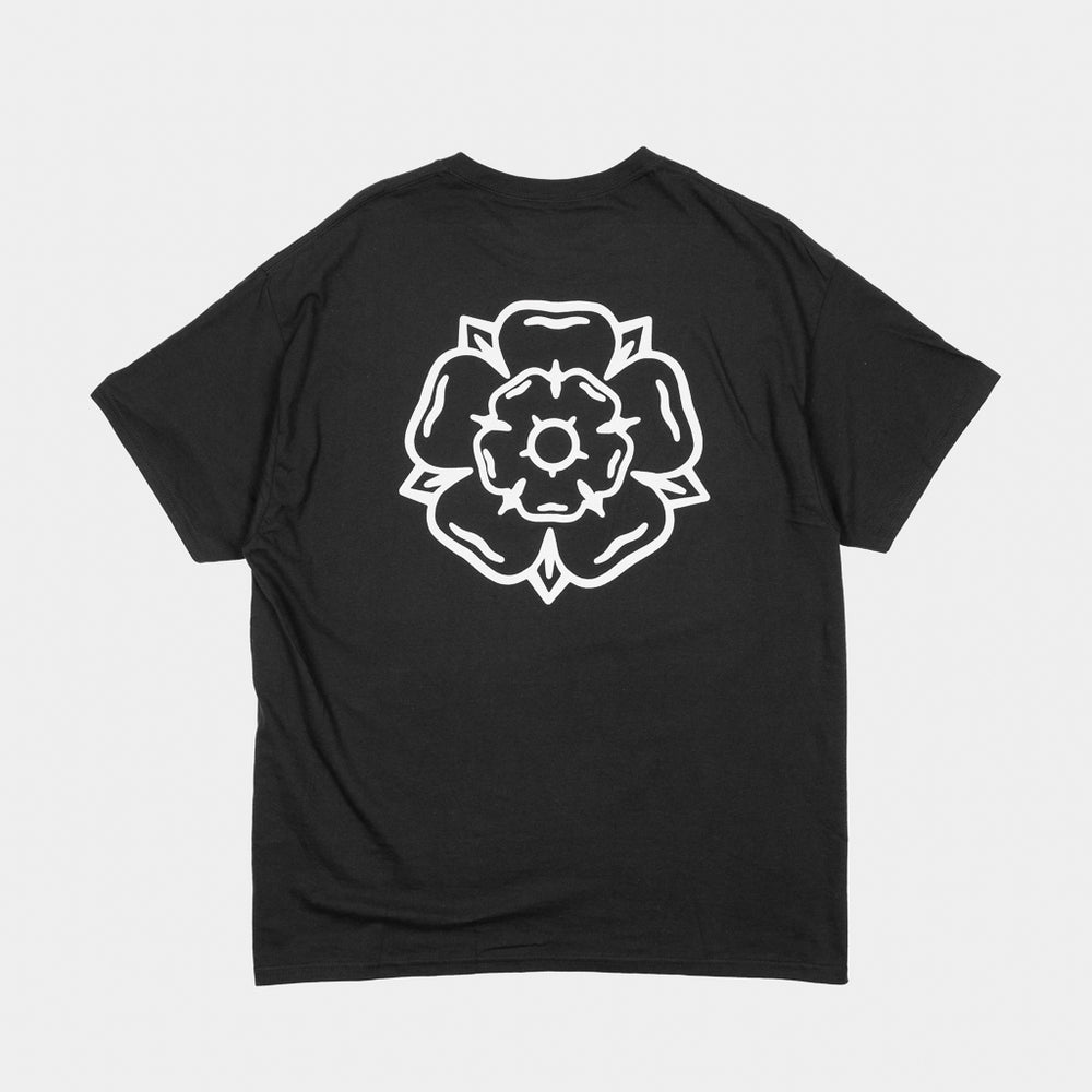 Black And White Don't Mess With Yorkshire Rose T-Shirt Back Print