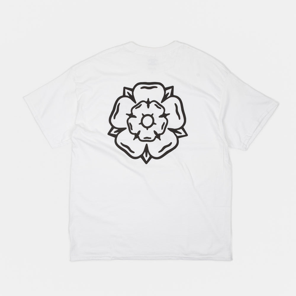 Don't Mess With Yorkshire - Rose T-Shirt - White / Black