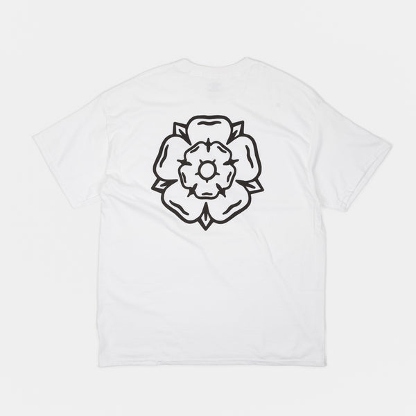 Don't Mess With Yorkshire - Rose T-Shirt - White / Black