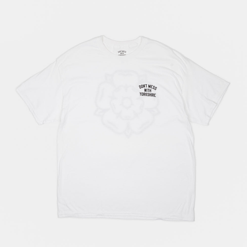 Don't Mess With Yorkshire - Rose T-Shirt - White / Black