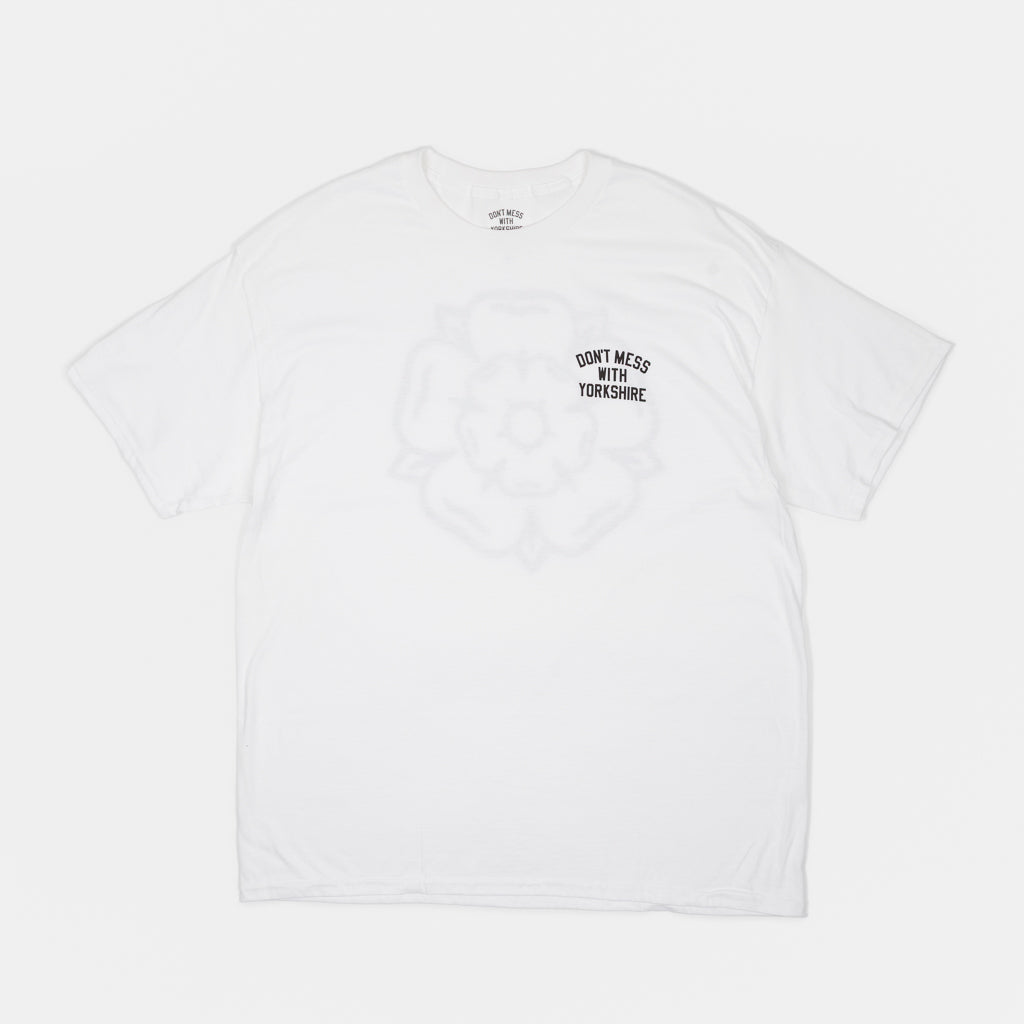 Don't Mess With Yorkshire - Rose T-Shirt - White / Black