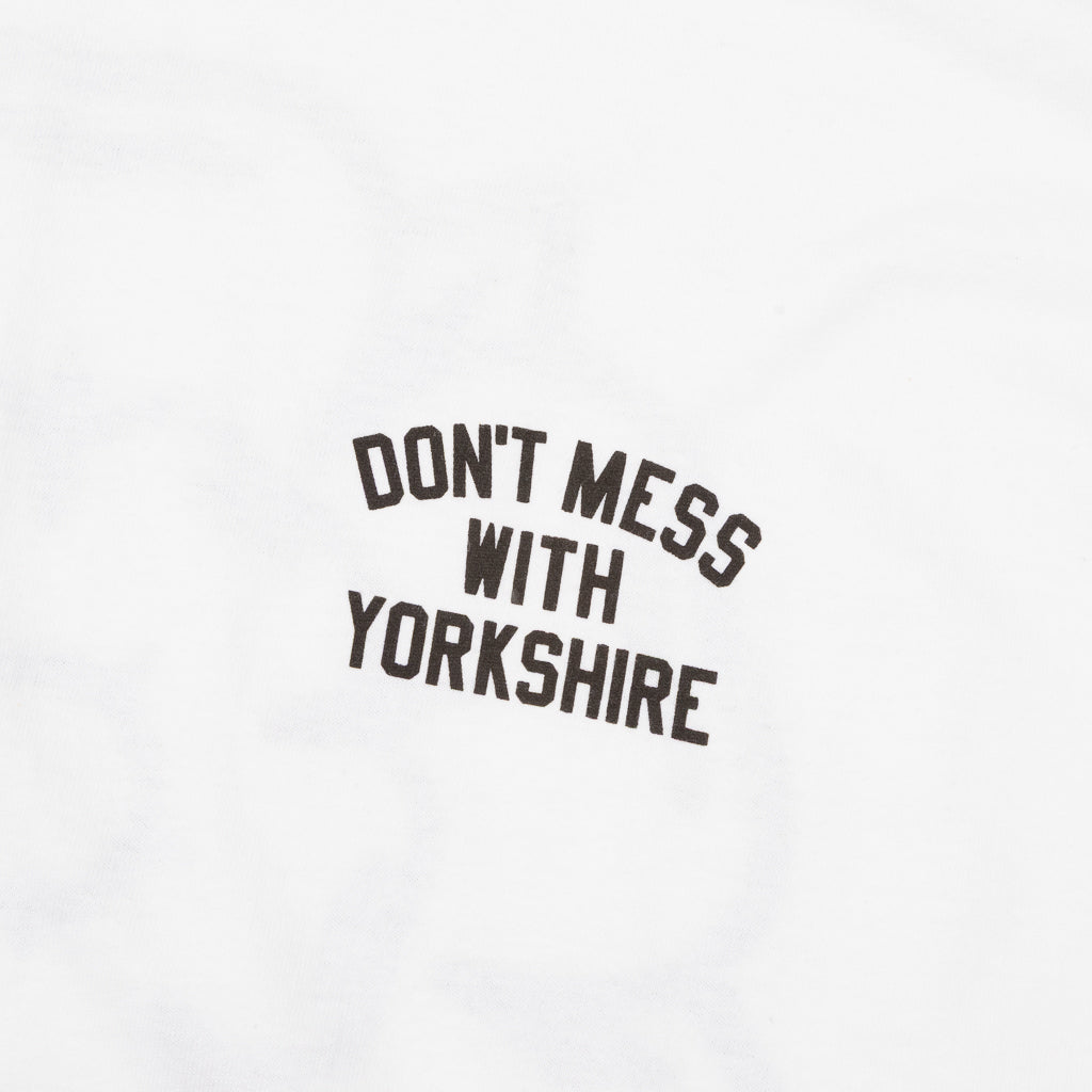 Don't Mess With Yorkshire - Rose T-Shirt - White / Black