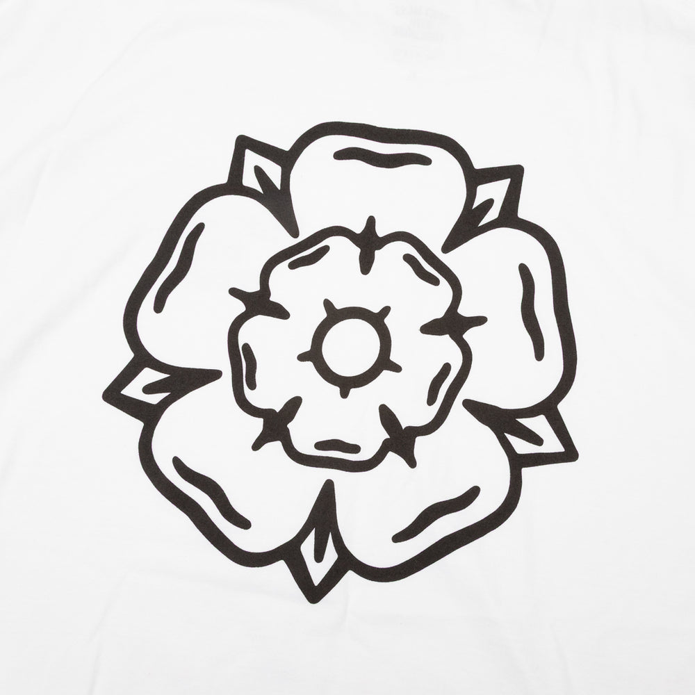 Don't Mess With Yorkshire - Rose T-Shirt - White / Black