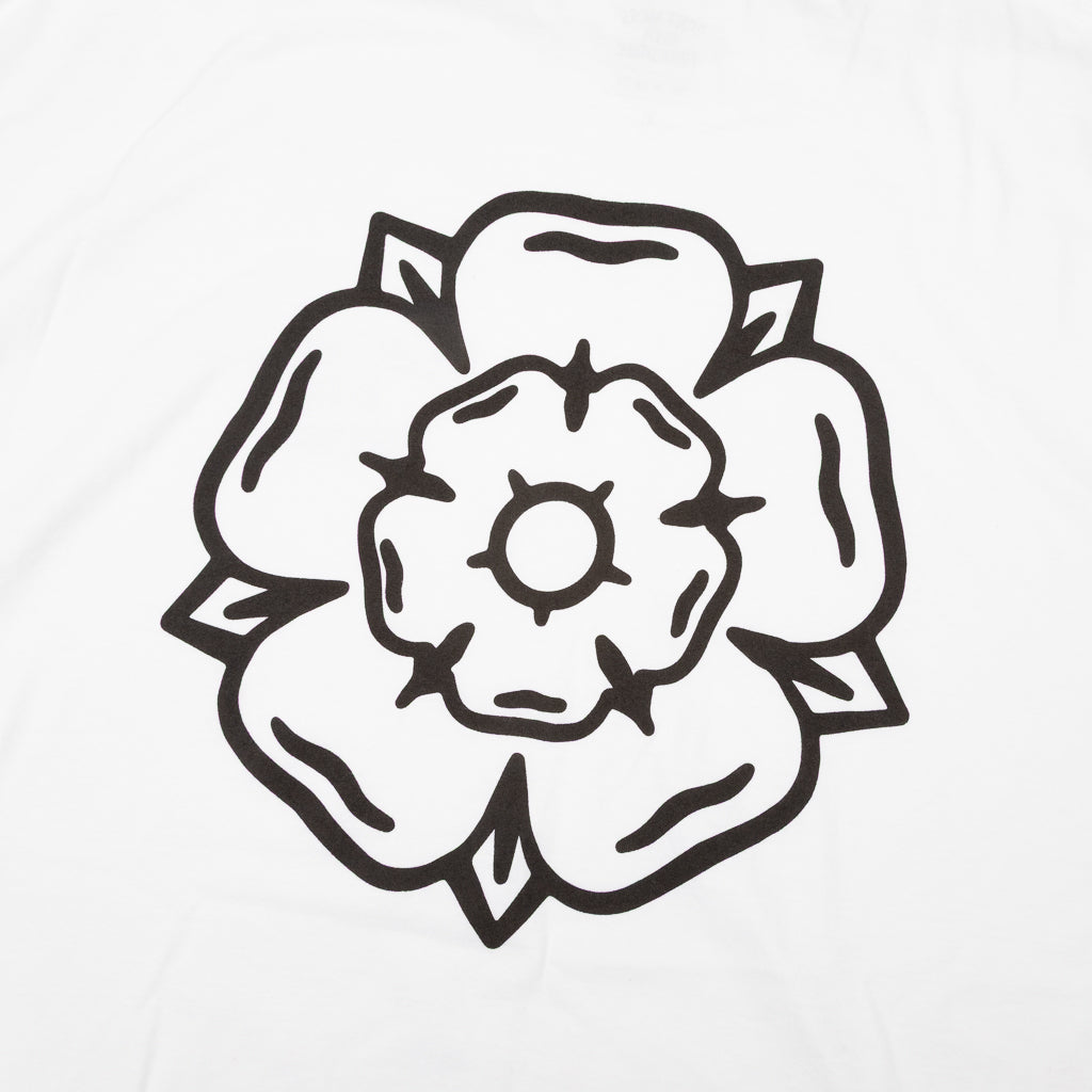 Don't Mess With Yorkshire - Rose T-Shirt - White / Black