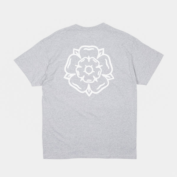 Don't Mess With Yorkshire - Rose T-Shirt - Grey / White