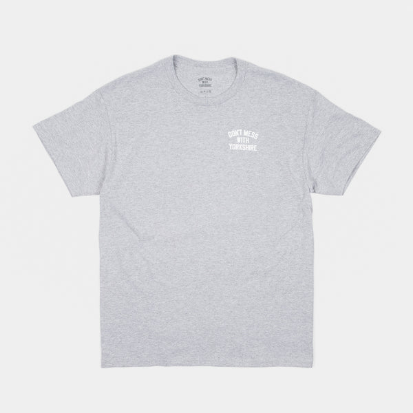 Don't Mess With Yorkshire - Rose T-Shirt - Grey / White