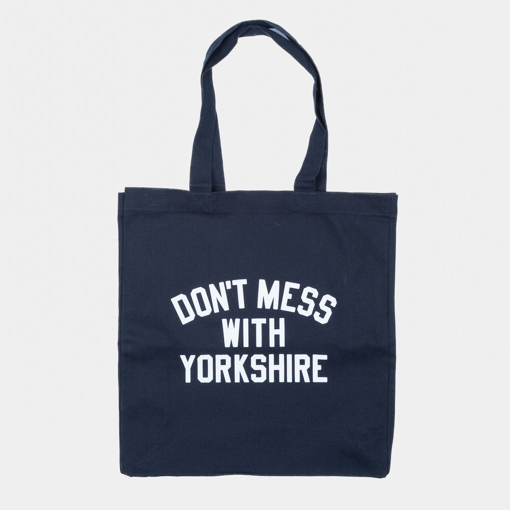 Don't Mess With Yorkshire Rose Navy Tote Bag