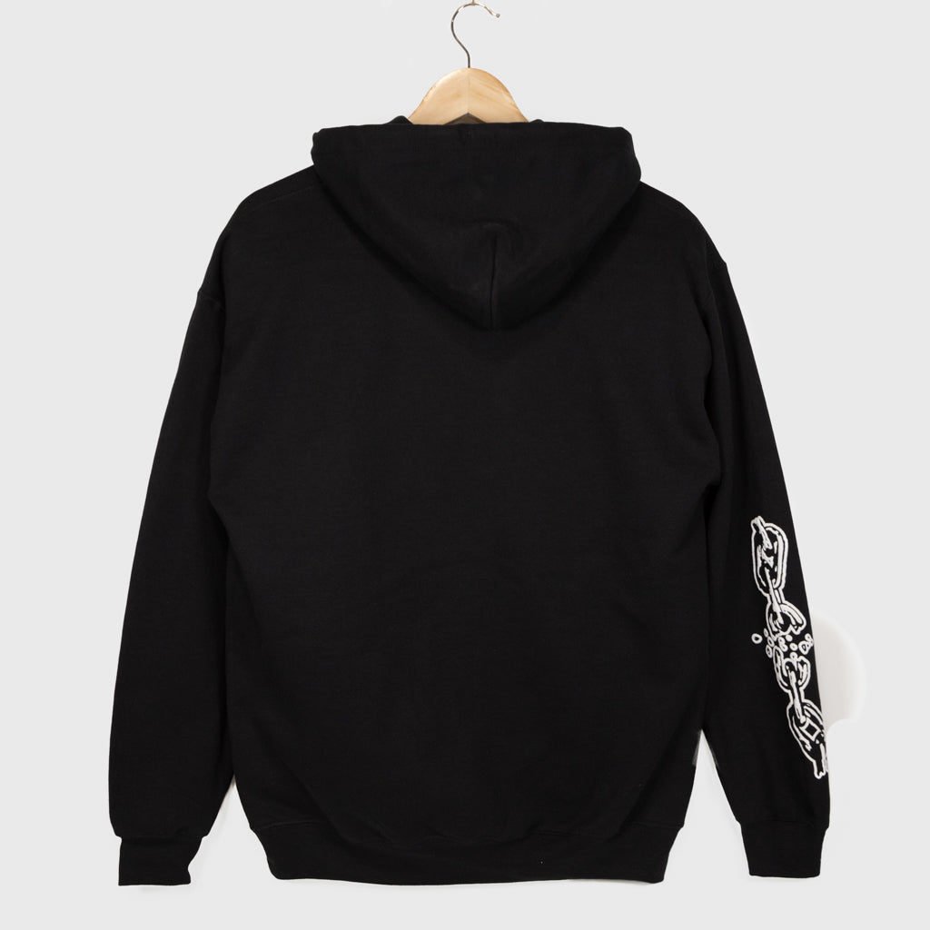 Dungeon - Dungeon Chain Hooded Pullover Sweatshirt - Black / White