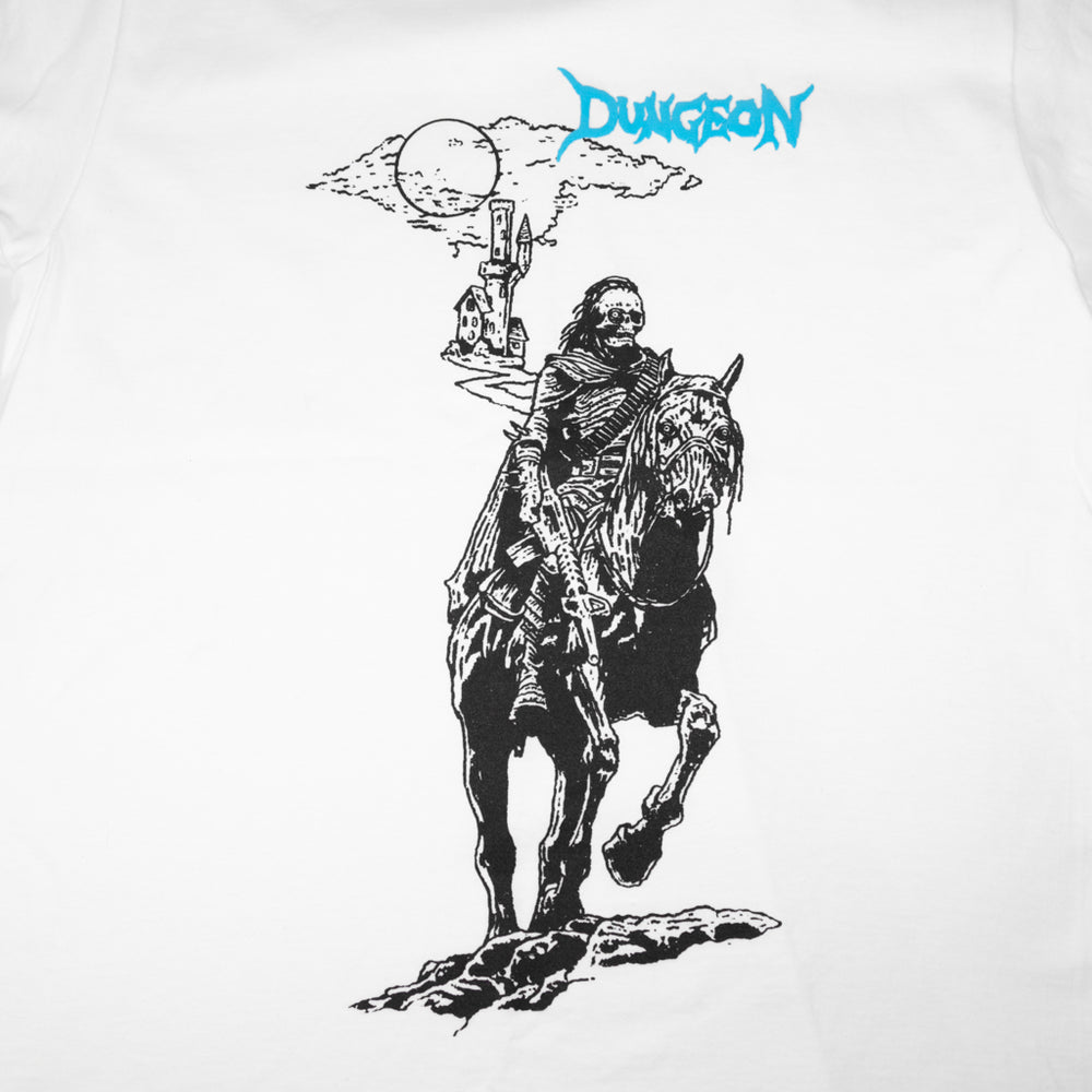 Dungeon Knight Castle White T-Shirt Front Print