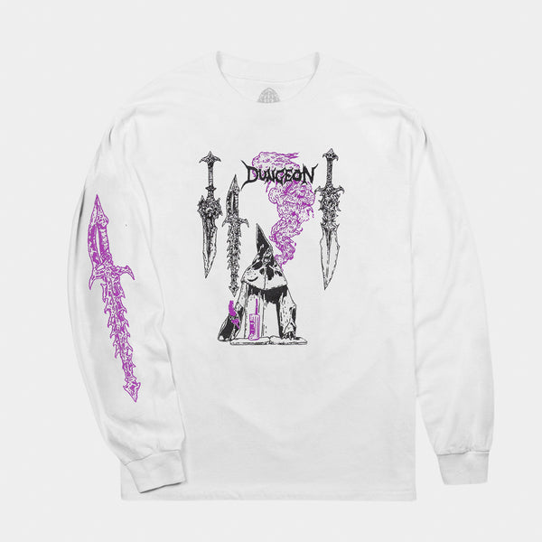Dungeon - Spell Caster Longsleeve T-Shirt - White