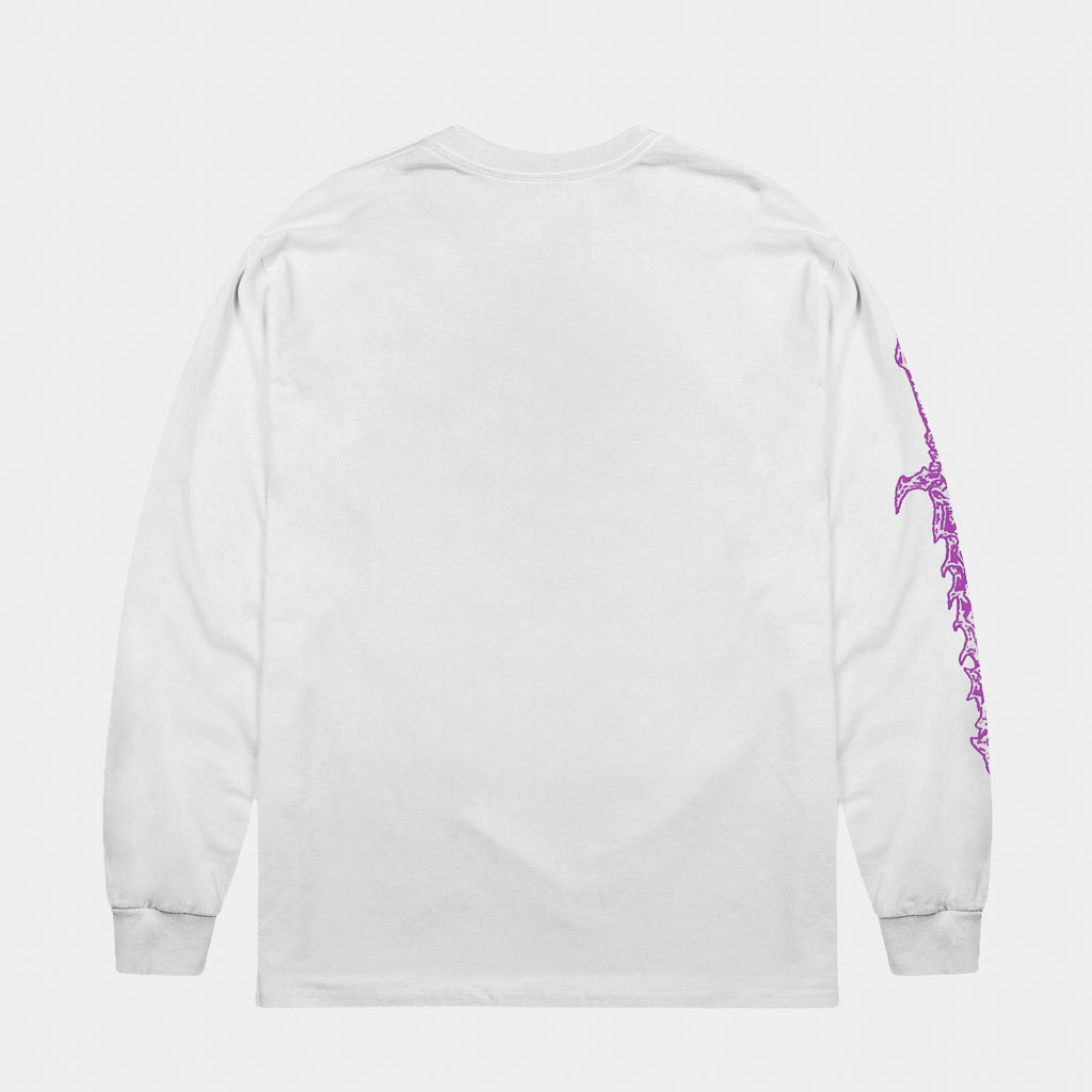 Back of Dungeon Gateway Spell Caster White Longsleeve T-Shirt