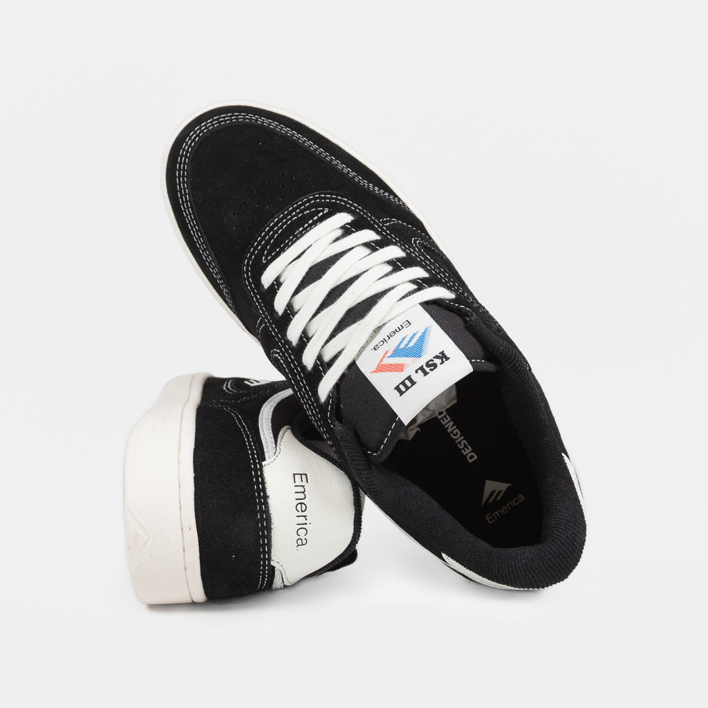 Emerica Black And White KSL III Shoes 