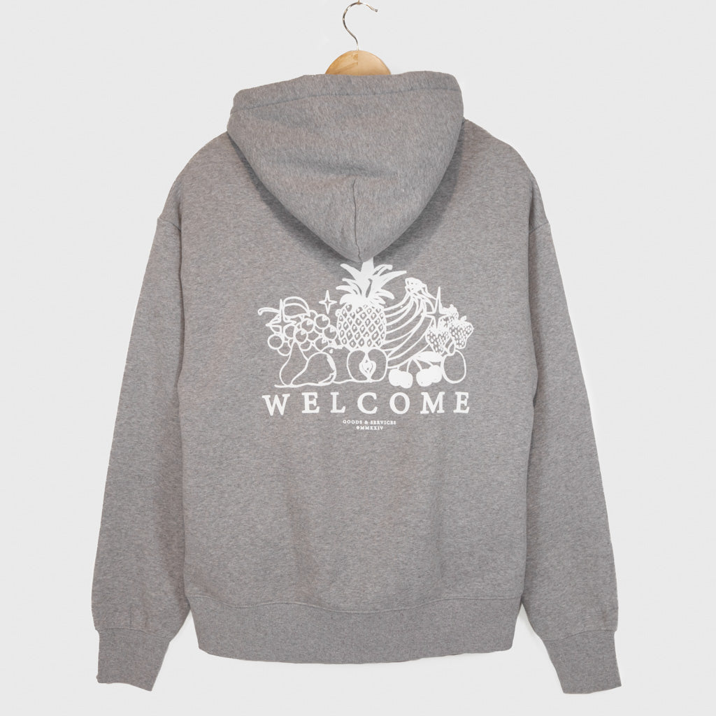 Welcome Skate Store Fruity Grey Pullover Hooded Sweatshirt 