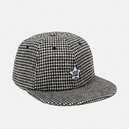 Huf - One Star Houndstooth 6 Panel Cap - Black