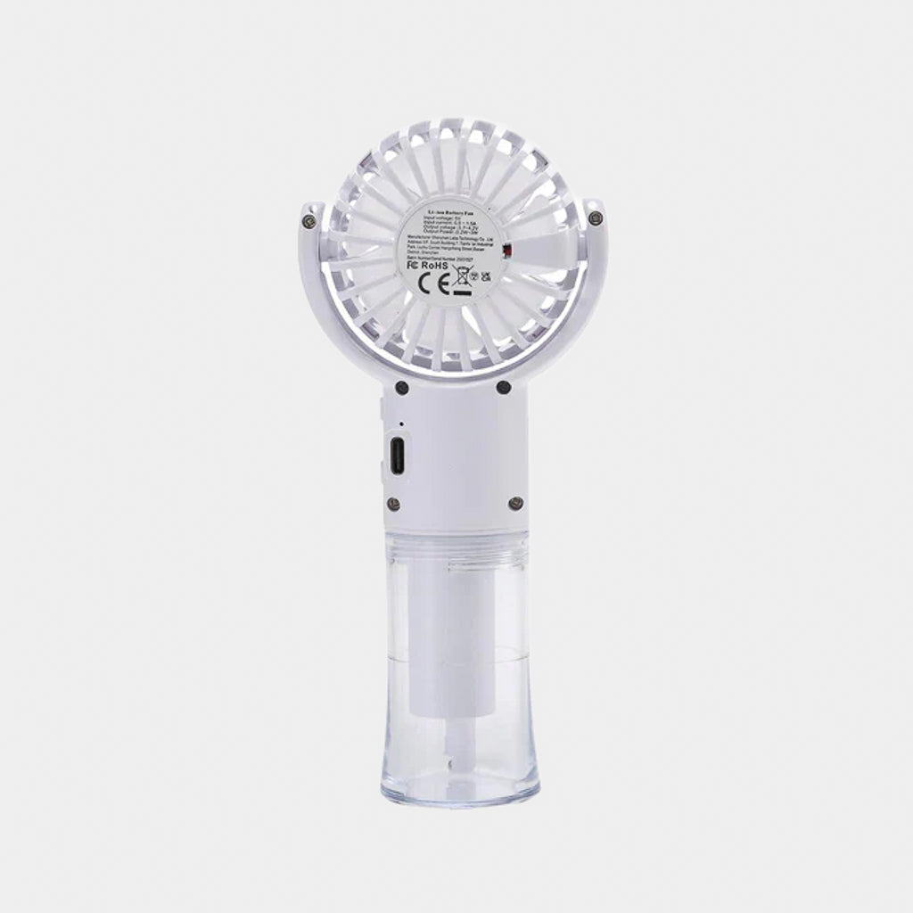 White Helas Fan Tasktik USB Hand Held Fan