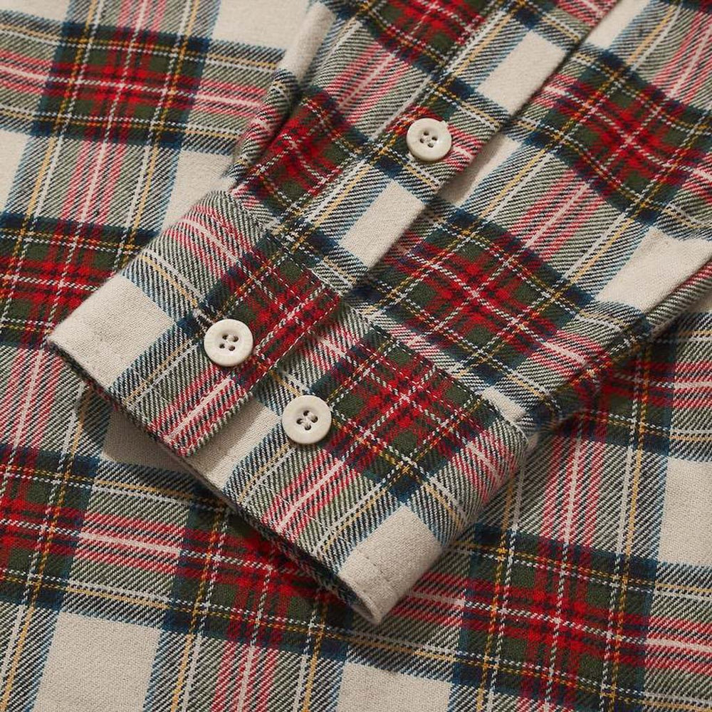 Button Cuffs Of Helas Leon Long Sleeve Flannel Shirt 