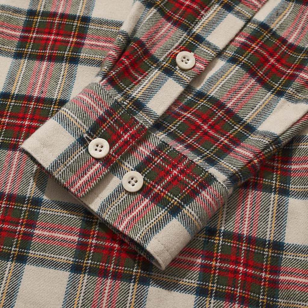 Button Cuffs Of Helas Leon Long Sleeve Flannel Shirt 
