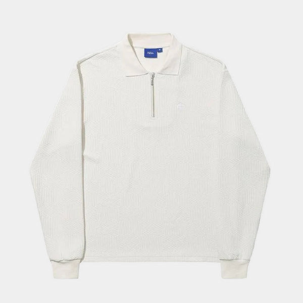 Helas - Paulo Long Sleeve Knitted Polo Shirt - Off White