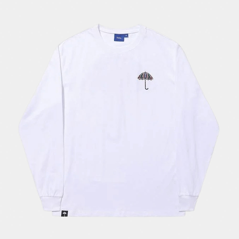 Back Print of Helas Umbrella Coog White Longsleeve T-Shirt 
